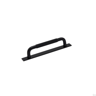 Puxador longitudinal para móvel com arruela Helix Stripe 128 Alumínio Preto