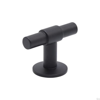 Maçaneta para móveis T-Bar Uniforme Metal Mate Preto