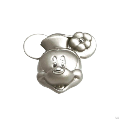Puxador para móveis Minnie Mouse Head Níquel escovado