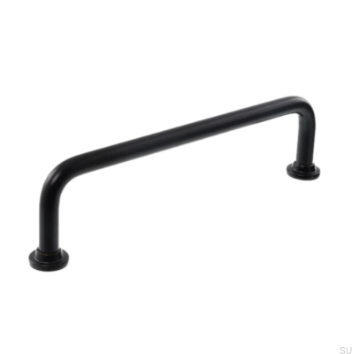 Puxador de móveis alongado 1353 160 Metal Black