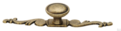 Puxador para móveis com placa 1546 Bronze Antigo
