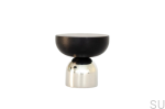 KN52R/AS--Gałka-meblowa-Kokeshi-Mix-3032-Stalowa-Polerowana-z-Czarnym-Aluminium-BB-Sweden-Skandynawskie-Uchwyty_1