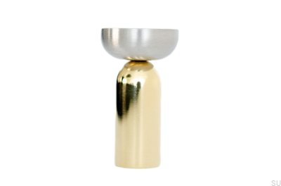 Cabide de parede Kokeshi Mix 3052 latão polido sem pintura com aço escovado