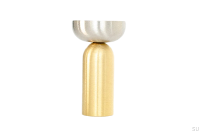 Cabide de parede Kokeshi Mix 3052 em latão escovado sem pintura com aço escovado