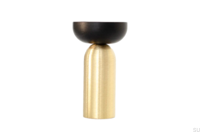 Cabide de parede Kokeshi Mix 3052 em latão escovado sem pintura com alumínio preto