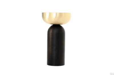 Cabide de parede Kokeshi Mix 3052 alumínio preto com latão escovado