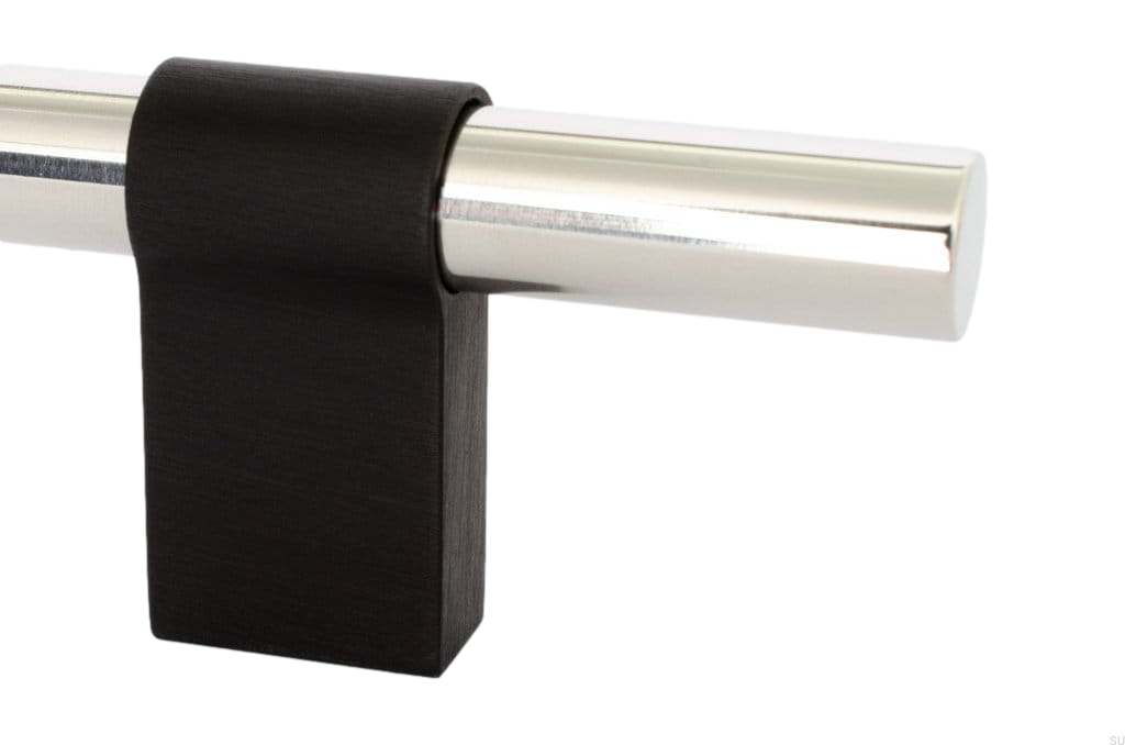 HA65AS/R--Uchwyt-meblowy-podłużny-Line-Big-Mix-592-Stalowy-Polerowany-z-Czarnym-Aluminium-BB-Sweden-Skandynawskie-Uchwyty_1
