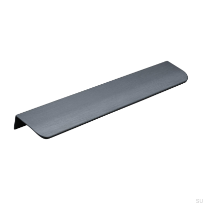 Puxador para móveis de borda Poppi 232, metal, preto fosco