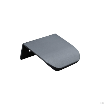 Puxador para móveis Poppi 40 edge, metal, preto fosco
