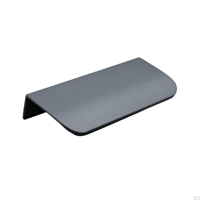 Puxador para móveis de borda Poppi 96, metal preto fosco