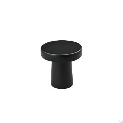 Botão para móveis de metal Garda 25, preto fosco