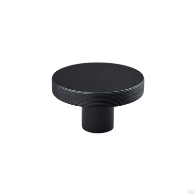 Botão para móveis Monza Stripe 42, metal, preto fosco