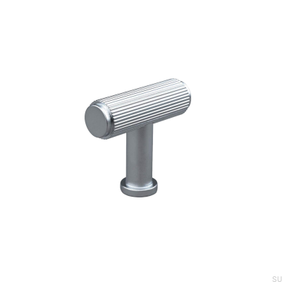 Puxador de móveis T-Bar Salo Stripe Metal Prata