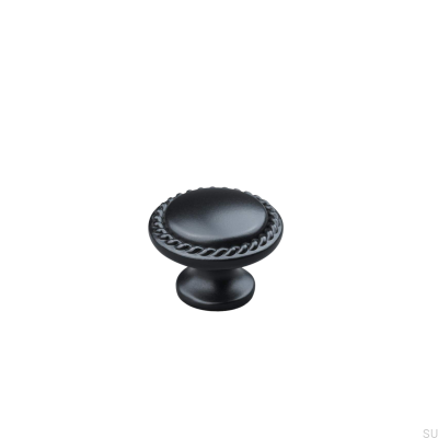 Puxador para móveis de metal Sora 30, preto fosco