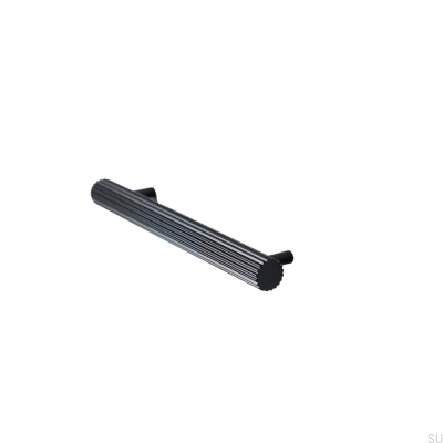 Puxador para móveis oblongo Smögen 160, metal, preto fosco