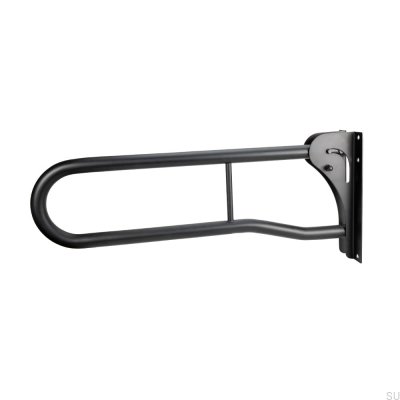 Barra higiênica inclinável em arco 40134 Matte Black Steel