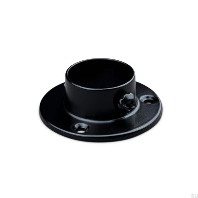 Roseta para varões de guarda-roupa 527 25 Metal Preto