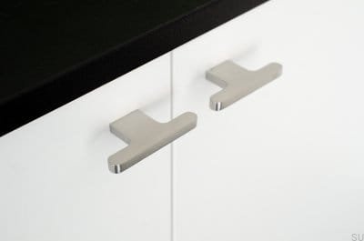 Puxador para móveis Flat Line 12, aço inoxidável escovado