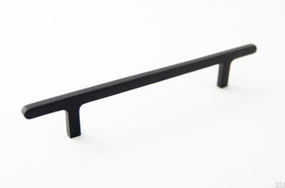 Puxador de móvel oblongo Flat Line 128 Alumínio Preto