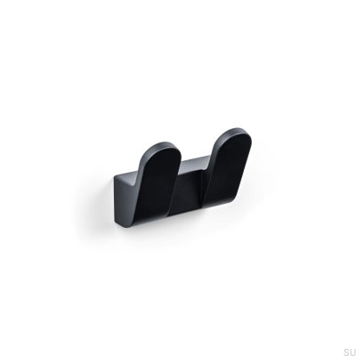 Cabide de parede Cannes-2, metal, preto fosco