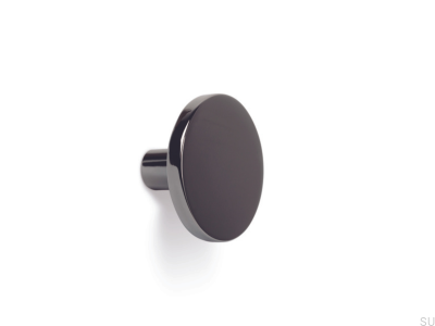 Cabide de parede Como Big Black Nickel Eco polido