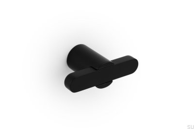  Botão para móveis T-Bar Fusion metal preto fosco