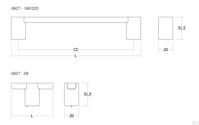 Puxador para móveis oblongo Fusion 320, níquel polido