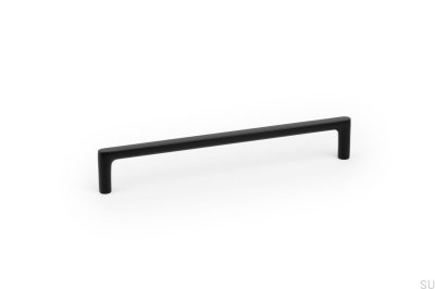Puxador para móveis oblongo Pura 160, metal, preto fosco