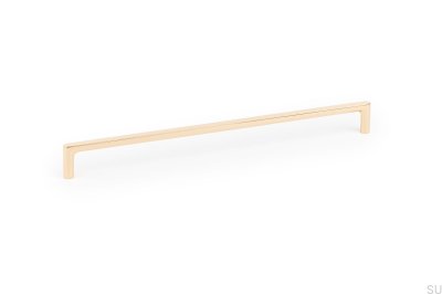 Puxador de móvel oblongo Pura 256 Polished Gold