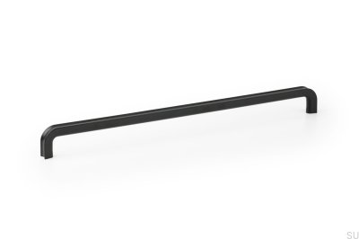 Puxador para móveis oblongo Lipp 320, metal, preto fosco