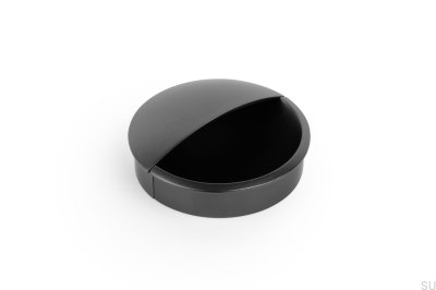 Lidd 48 Preto Puxador de móvel embutido escovado