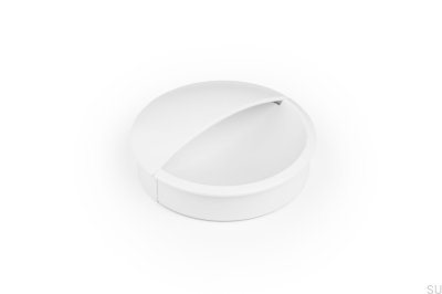 Puxador embutido para móveis Lidd 48, metal, branco fosco