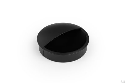 Puxador embutido para móveis Lidd 48, metal, preto fosco