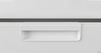 Puxador embutido para móvel Moule 128, metal, branco fosco