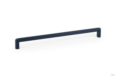 Puxador de móvel oblongo Riss Mini 320 Alumínio Azul