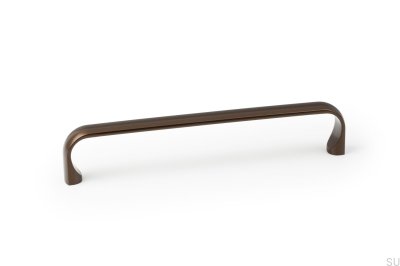 Puxador para móveis oblongo Miig 160, metal marrom