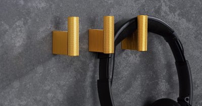 Cabide de parede escovado Graf Gold