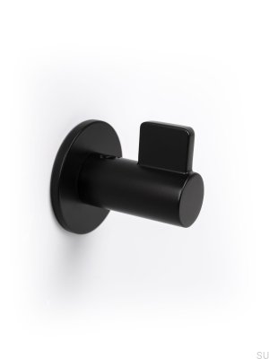 Cabide de parede em metal com barbatana preto mate