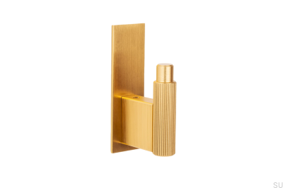 Cabide de parede com arruela Arpa Plate Aluminium Gold Brushed Dark