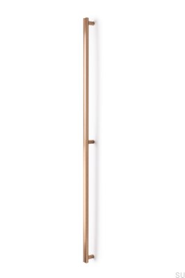 Puxador de móvel alongado unilateral Moon Big 1056, dourado, escovado, cava