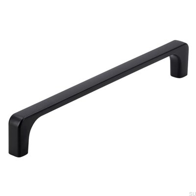 Puxador de móvel oblongo 2563 160 metal, preto fosco