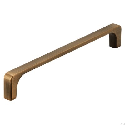 Puxador de móvel oblongo 2563 160 Metal dourado escovado