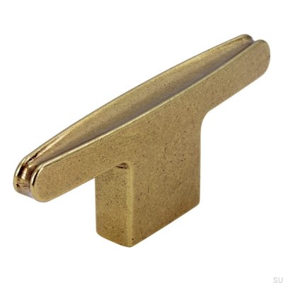 T-Bar 2570 16 puxador para móveis em ouro antigo