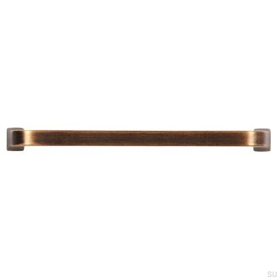 Puxador de móvel oblongo 2525 128 Bronze escovado antigo