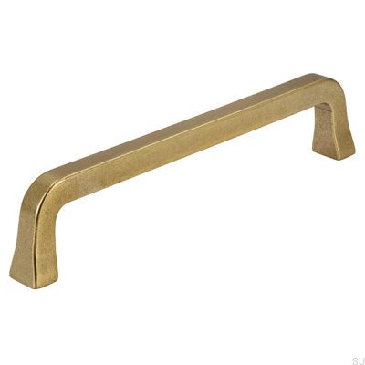 Puxador de móvel oblongo 2525 128 Ouro antigo escovado