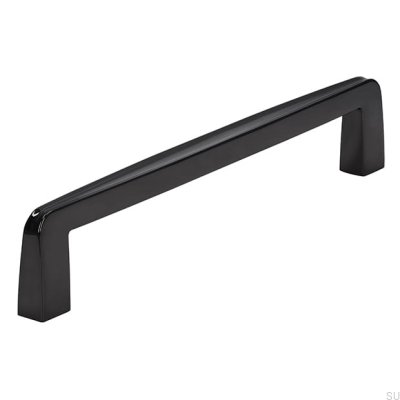Puxador de móvel oblongo 2570 160 Preto Polido