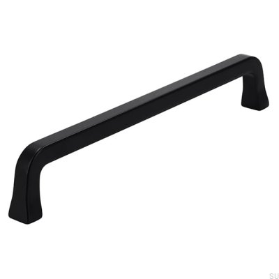 Puxador de móvel oblongo 2525 160 metal, preto fosco