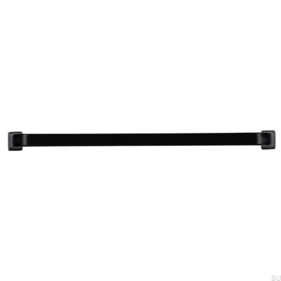 Puxador de móvel oblongo 2525 160 metal, preto fosco