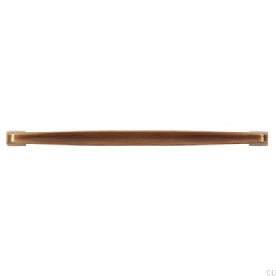 Puxador de móvel oblongo 2570 160 Ouro antigo escovado