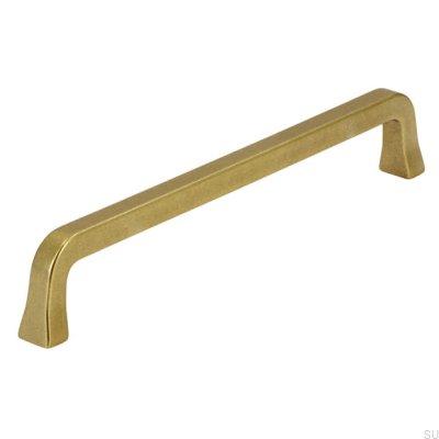 Puxador de móvel oblongo 2525 160 Ouro antigo escovado